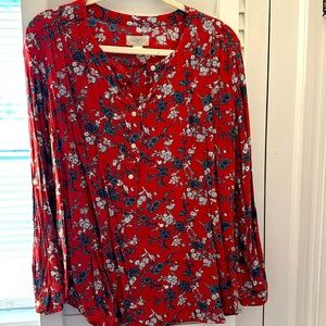 Loft 3/4 button down top.